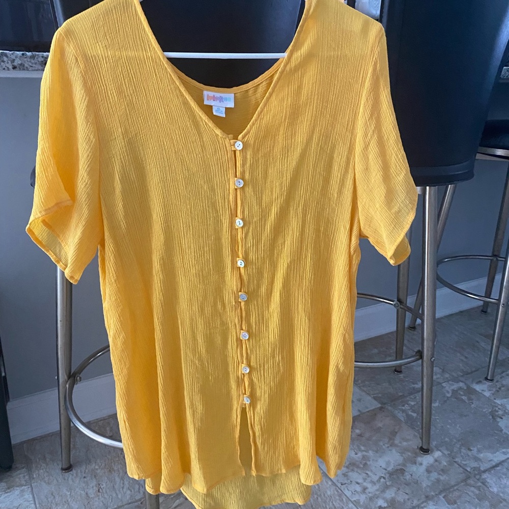 Lularoe yellow shirt XL